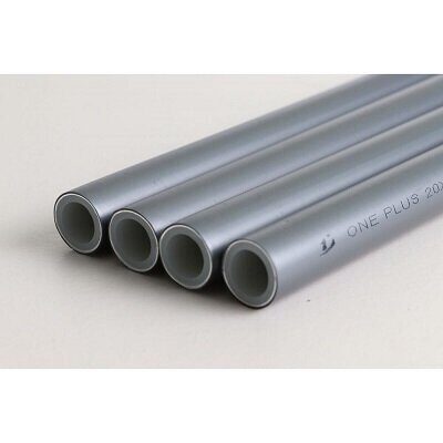 Труба РЕ-Хa/АI/PE-Xc серая стабильная 16,2х2,6 мм, 100 м, сшитый полиэтилен, ONE PLUS